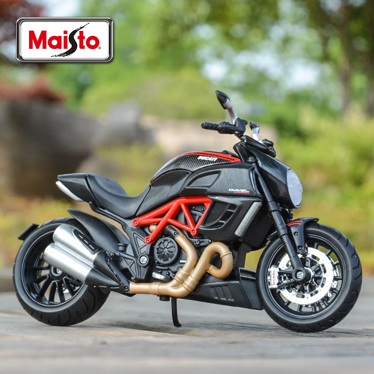 Maisto 1:12 Ducati Diavel Carbon Red Die Cast Vehicles Collectible Hobbies Motorcycle Model Toys 2