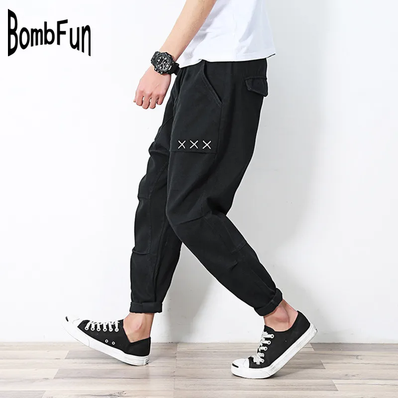 BombFun Joggers брюки мужские брюки-карго мужские брюки-шаровары уличная хип-хоп комбинезоны спортивные брюки осенние брюки плюс размер