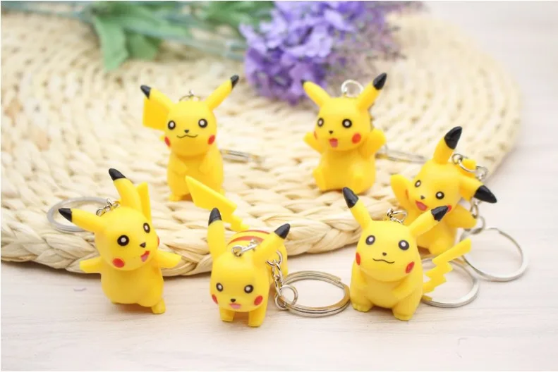 Manufacturers Direct Selling Creative Cute Pikachu Mobile Phone Pendant Bag Accessories Holiday Small Gift Keychain Wholesale