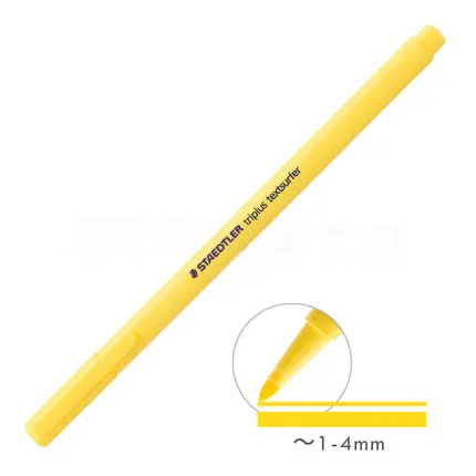 Cream yellow 1 шт., текстовыделитель Staedtler, треугольный текстовыделитель, 362 C, для студентов, офиса, для письма, руководство по рисованию, основные знаки, макароны - Цвет: Cream yellow