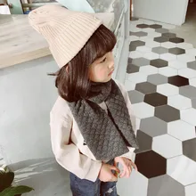 Детский шарф с шалью для мальчиков и девочек; сезон осень-зима; Корейская однотонная мягкая теплая Повседневная хлопковая модная одежда; Outdoor-LHC-W7