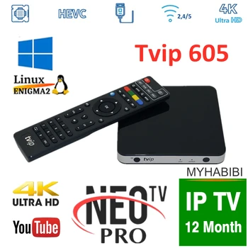 

Linux 4K Ultra Neo Pro TVIP605 Media Player IPTV Arabic Kurdish Africa India Morocco Turkey TVIP 605 V605 Set Top Box Italy Kids