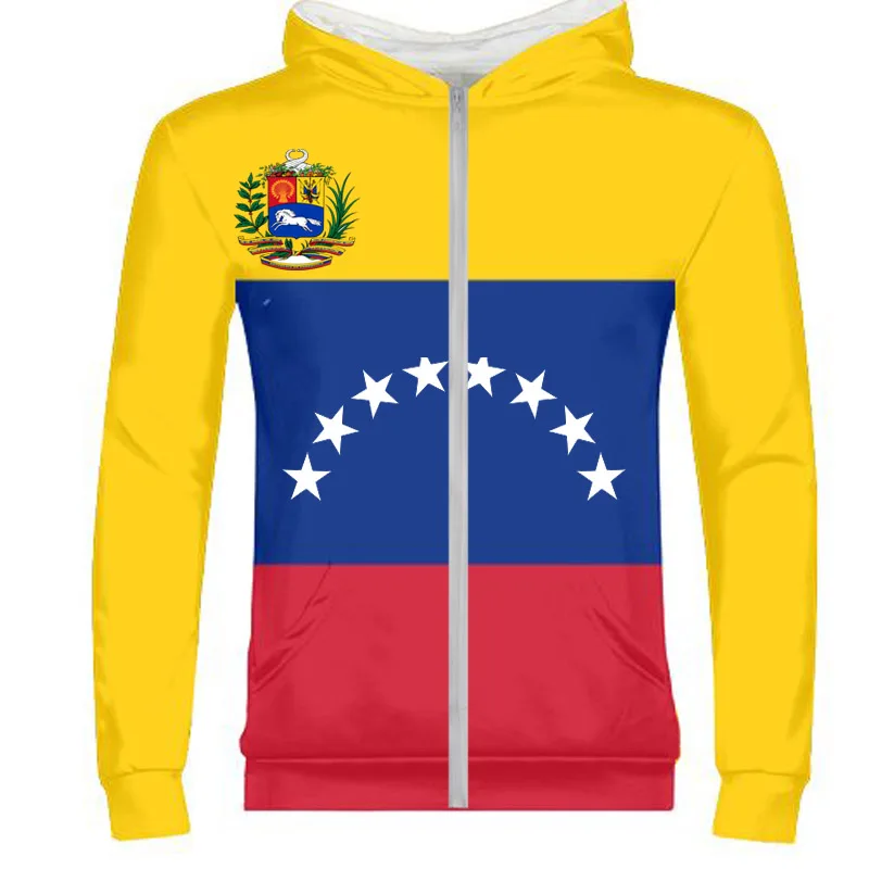 Мужская толстовка на молнии с надписью «VENEZUELA man», «сделай сам», на заказ», одежда колледжа испанской страны