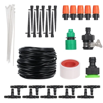 

Hot Drip Irrigation 20m DIY Saving Water Automatic Micro Garden Greenhouse Irrigation Spray Self Watering Kits