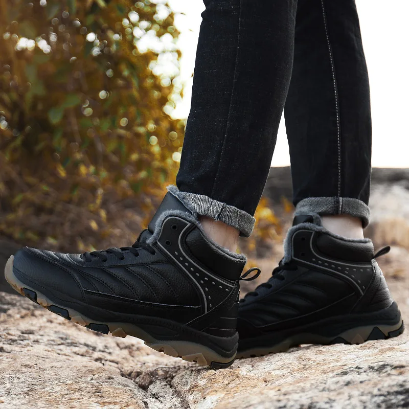 Зимние ботинки мужские плюшевые боты красовки мужская повседневная обувь для взрослых водонепроницаемая обувь botas Hombre Мужская Уличная обувь zapatos hombre плюс 48