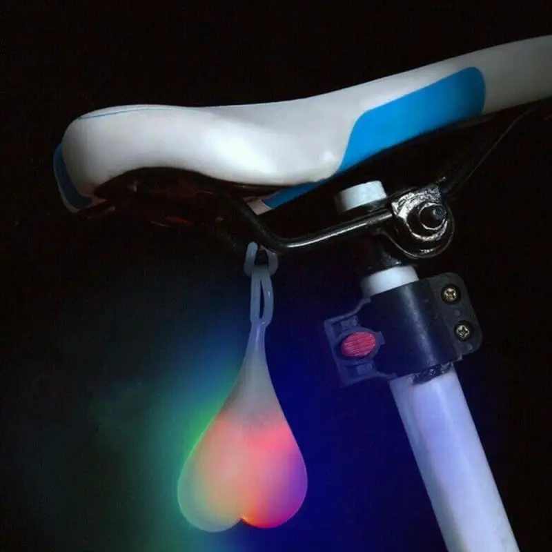 Bicycle Light New Creative Bike Rear Taillight 4 Color Heart Ball Safety Warning Light Riding Cycling Waterproof LED Lamp