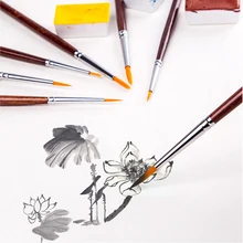 7 шт акварельный набор кистей для рисования нейлоновая кисть для окрашивания волос различные стильные короткие стержни масляная Акриловая картина кисти ручки товары для рукоделия