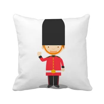 

Royal Guardian England Cartoon Throw Pillow Square Cover
