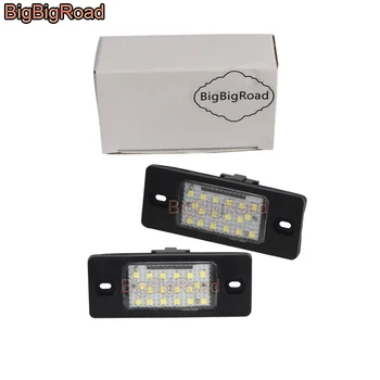 

BigBigRoad For Volkswagen Golf 5 5-door Touring 2003~2009 Passat B5.5 5d Touring LED Car License Plate Light Number Frame Lamp
