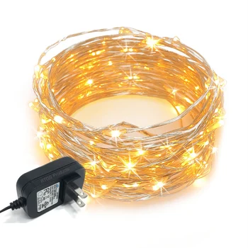 

5/10/30/50M Copper Wire LED Fairy String Light DC 12V Power Fairy Garland Lights For Christmas Wedding Decorative Light white EU