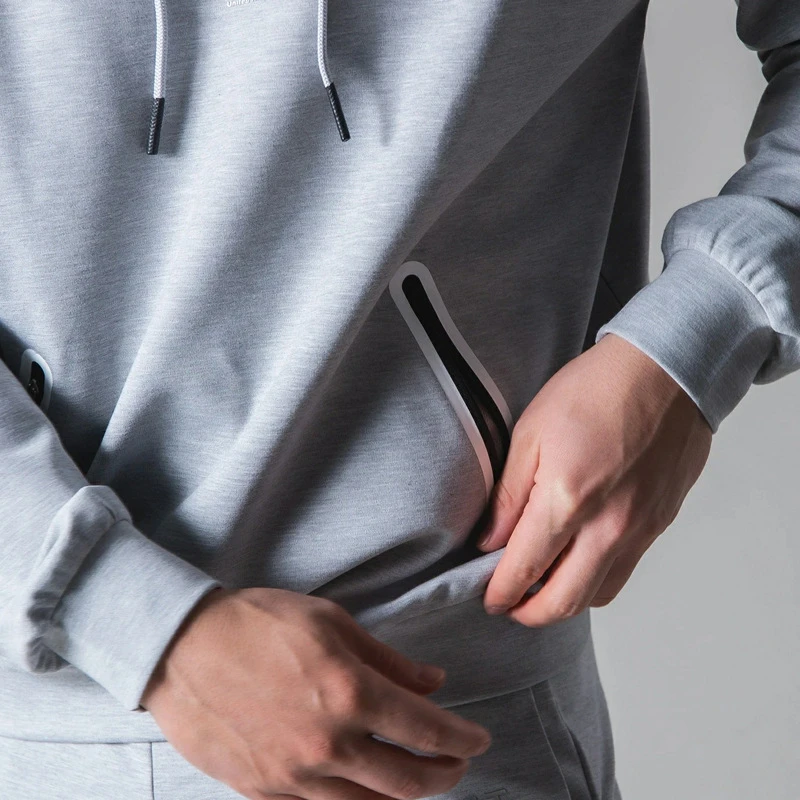 JP&UK Zipper Pocket 2021 Casual Hoodies Men Cotton Gym Sweatshirt Fitness Workout Cotton SportswearMale Pullover Tops Clothes