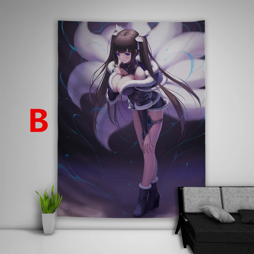 Danmachi Hestia гобелен искусство настенные Чехлы для дивана, стола, кровати, домашний декор, подарок для общежития