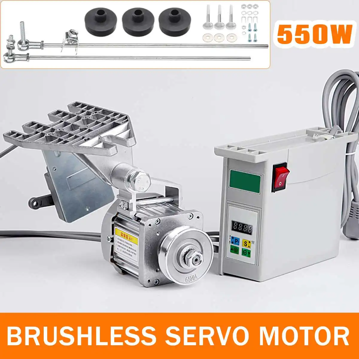 Industrial Sewing Machine Brushless Servo Motor 550W  Low Noise 220V 