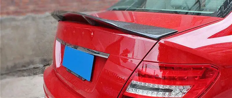 Подходит для Mercedes Benz C Class W204 2008- углеродное волокно задний спойлер багажника 1 шт