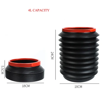 

4L Car Folding Trash Collapsible Water Fishing Bucket Outdoor Camping Garbage Plastic Bucket Storage Box Container Free shipping