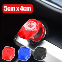 

Car Engine Start Stop Button Cover Ring Ignition Button Carbon Fiber Trim Push Button Switch Decor Stickers Auto Interior