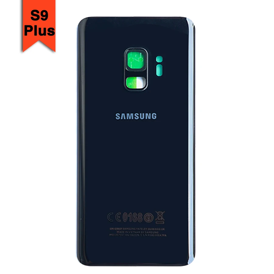 S9 Plus Black 10 шт. чехол для задней панели S9 для samsung Galaxy S9 G960 S9 Plus G965F задняя крышка для батареи задняя крышка для двери стекло с наклейкой - Цвет: S9 Plus Black