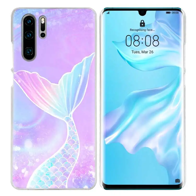 Чехол с изображением маленькой русалки для huawei P20 P Smart Z Plus P30 P10 P9 P8 mate 30 20 10 Lite Pro, жесткий чехол для телефона Cas