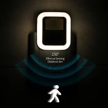 

LED Motion Sensor Night Lamp Plug-in Light WallLight with Brightness Lighting Time Adjustable 30s 60s 90s 120s for Bedroom