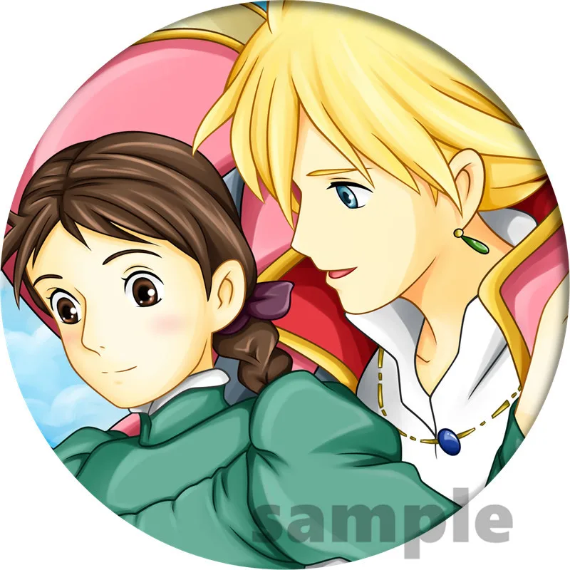 Free Shipping Howl's Moving Castle Badge Anime Accessories Hauru no ugoku shiro Brooch Pin Backpack Decoration Children's gift family halloween costumes