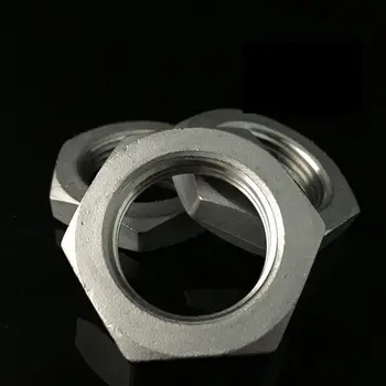 

1" BSP Female Thread 304 Stainless steel Hex Lock Nuts Primary color Pipe Fitting Connector Cap