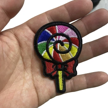 

Colorful lollipops iron patch embroidery stickers patches for clothing