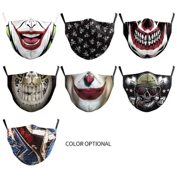 

Printed Mouth Mask Replaceable Filter Pad Reusable Washable Outdoor Cycling Camping Travel Mouth-Muffle Respirator