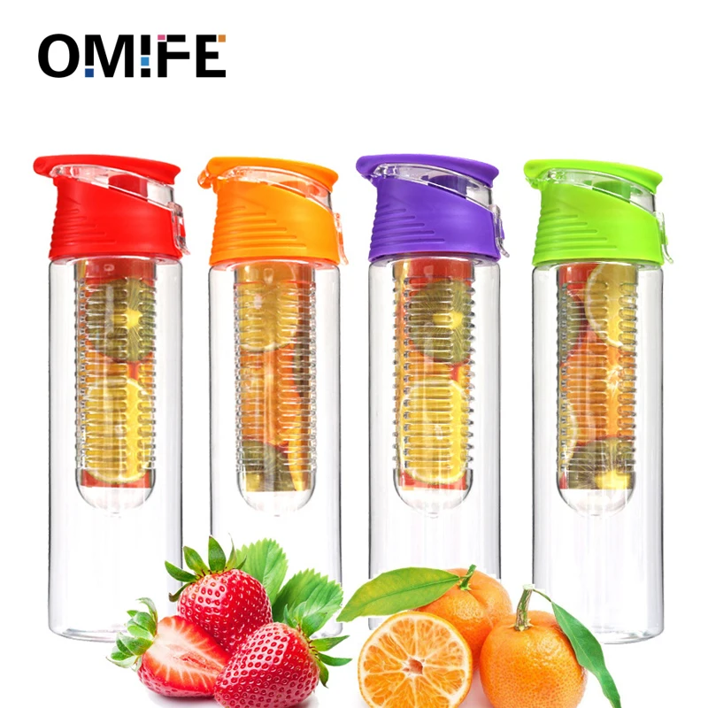 Omife 750 мл портативная бутылка для заварки чая сока фруктов воды Спортивная