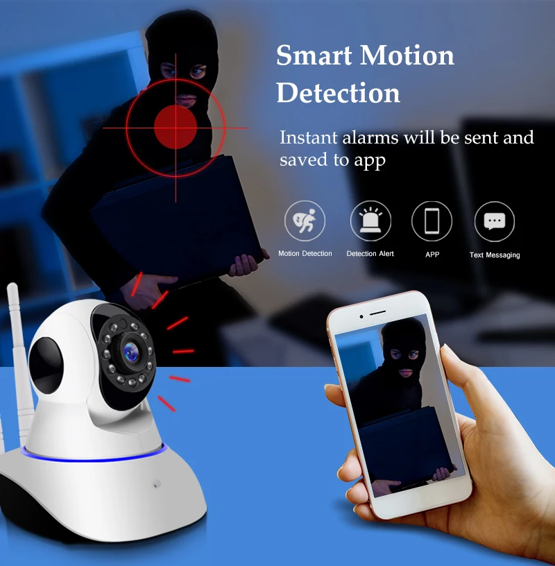 1080 P/720 P HD Wi-Fi IP P2P ночное видение беспроводная CCTV камера для домашней безопасности наблюдения для маленьких питомцев с поддержкой обнаружения движения TF карты