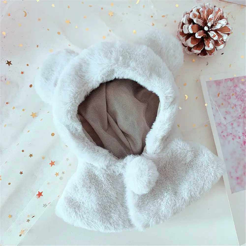 Cute Bear Hooded Cloak Korea idol Doll's Clothes & Accessoires for 20cm 15cm Dolls Fans Collection Hooded Cloak plush doll accessories barbie doll clothes doll clothes accessories doll clothes doll accessories
