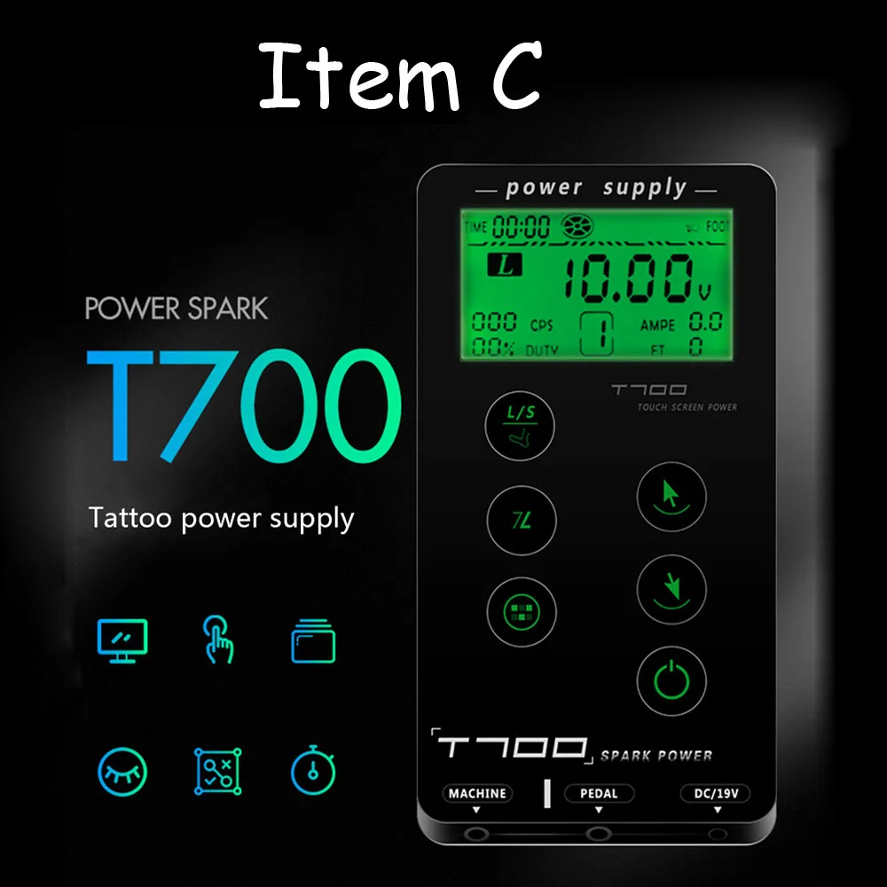 Hp-2 Татуировка питания цифровой питания ЖК-дисплей черный/серебристый/белый для комплектов машины