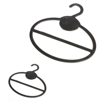 

20x Scarf Shawl Tie Holder Organizer Oval Plastic Hangers Storage Hangers Black Size:13.5cm(Length)×12.5cm(Diameter)×13.5cm(Heig