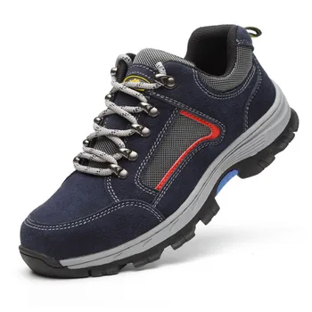 

Men Casual Breathable Steel Toe Caps Work Safety Shoes Anti-pierce Building Site Worker Security Shoes