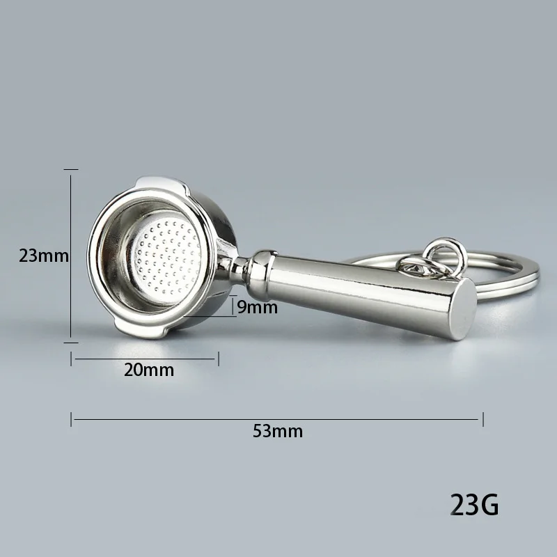 Mini Kaffee Siebträger Anhänger Fashion Keychain Charme Legierung Kaffee Serie Schlüsselring Dekoration Tasche Auto Halter Hängen Handwerk Geschenk – Detail 1