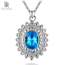 Bague Ringen, роскошное серебро 925, ювелирное изделие, цветные драгоценные камни, ожерелье для женщин, аквамарин, сапфир, рубин, изумруд, топаз, подсолнух