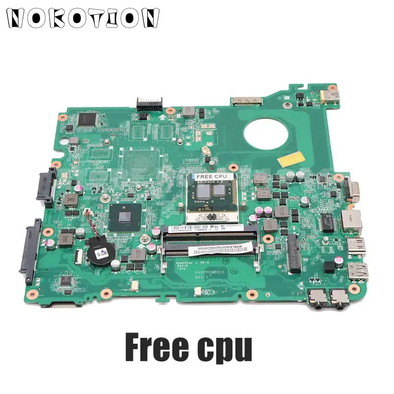 Cena NOKOTION Laptop płyta główna do acer Emachines E732 E732Z płyta główna HM55 UMA DDR3 MBNCA06001 DA0ZRCMB6C0 darmo cpu