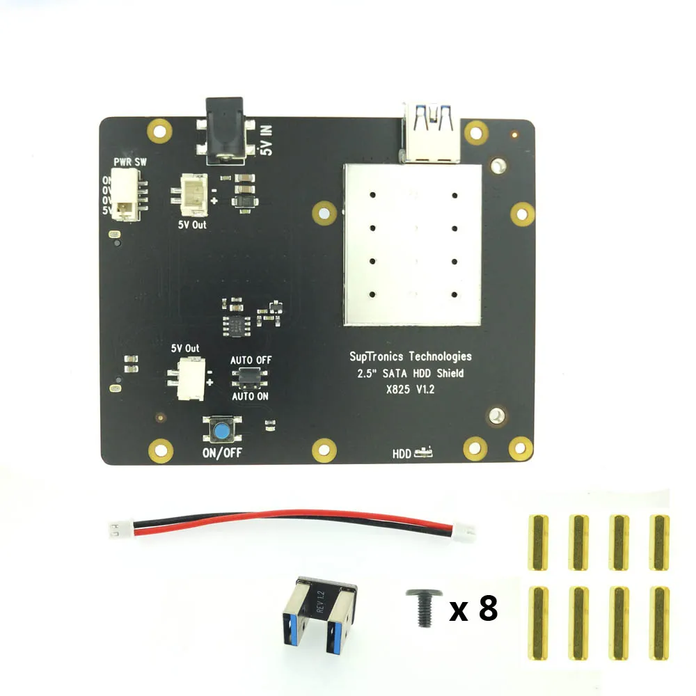 New Version! Raspberry X825 2.5 inch SATA HDD/SSD Storage Expansion Board for Raspberry Pi 4B( 4 Model B