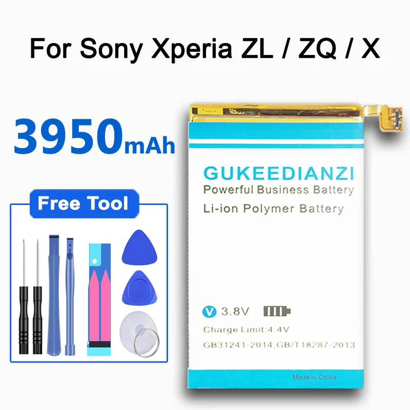 GUKEEDIANZI LIS1501ERPC телефон Li-Ion аккумулятор 3950 мАч для sony Xperia ZL/ZQ/X Odin L35h L35i L35a C650X C6502 C6503 C6506