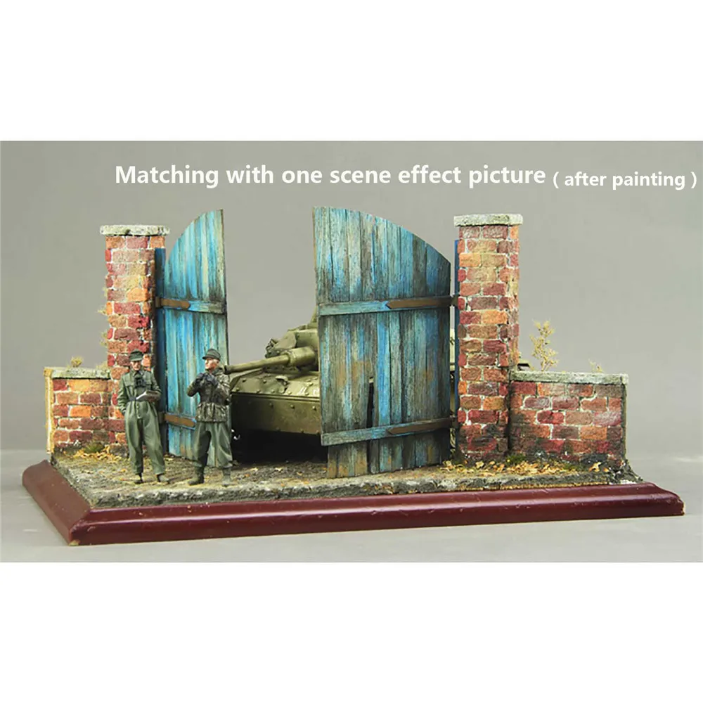 Сценарий военные Строительные Модели DIY сценарий люкс 1/35 европейская деревянная дверь № 1 CJ0203 моделирование модели сценариев здания DI