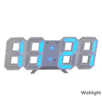 

3D Digital Clock USB Charge LED Large Screen Temperature Electronic Clock Electronic Digital Clocks Home Decor Table Desk Clock