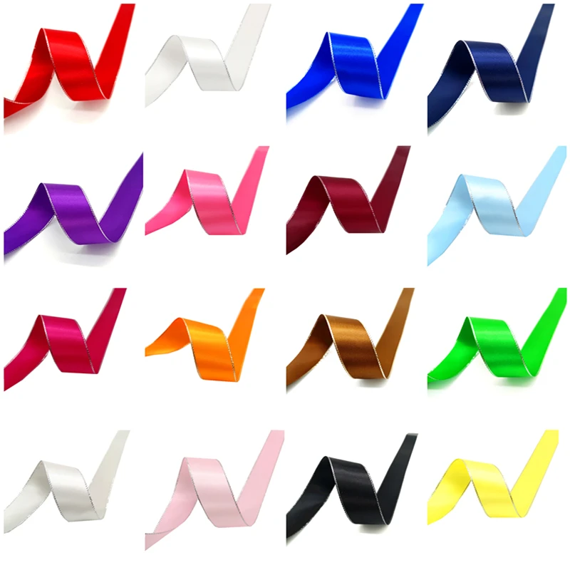 6mm-38mm Hight Quality Silver Metallic Edge Polyester Satin Ribbon For Flower Gift Packing Wedding Decoration DIY, 5 yards/lot 6mm-38mm Hight Quality Silver Metallic Edge Polyester Satin Ribbon For Flower Gift Packing Wedding Decoration DIY, 5 yards/lot