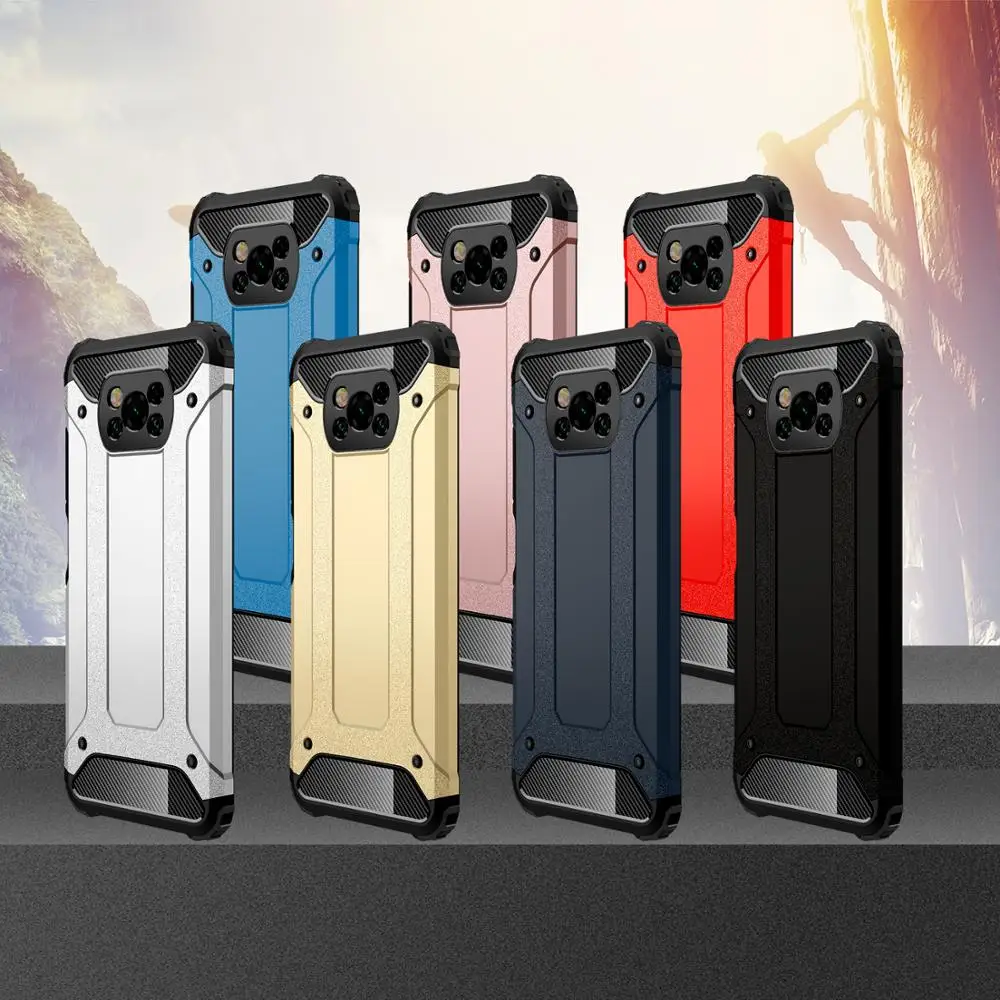 

KEYSION Phone Case For POCO X3 NFC Cases Heavy Duty Shockproof Dual Layer Back Case For Xiaomi POCO X3 NFC F2 Pro X2