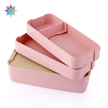 

1Pcs Traditional Three Stackable Food Container Adult Lunch Box Microwavable Leakproof Thermal Lunch Box CS