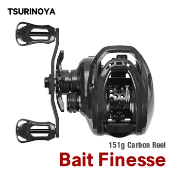 BEST CHOICE ❤️ TSURINOYA Bait Finesse Casting Fishing Reel DARK WOLF 50 Ultralight 151g Trout Ajing Carbon Saltwater Baitcasting Reel - discount item 55% OFF Sports & Entertainment