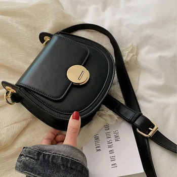 

Leather Saddle Bags For Women 2020 Trend Small Shoulder Bag Ladies Travel Mini Handbags and Purses Girls Cute Cross Body Bags