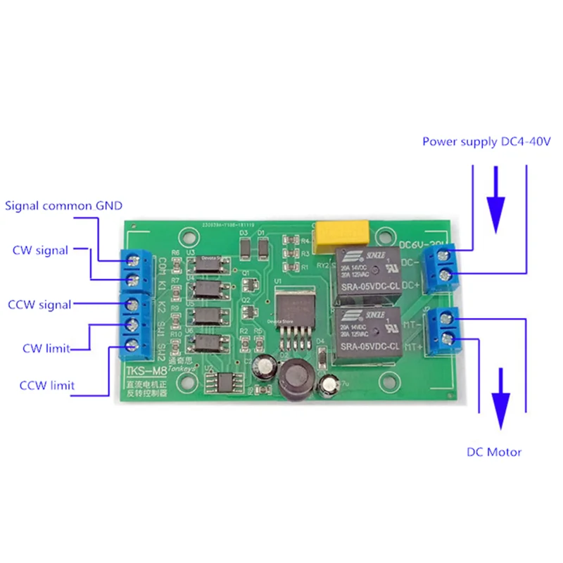 Details about   Motor Controller DC CW and CCW Control Board Electronic TKS‑M8S 12V 30A NEW 