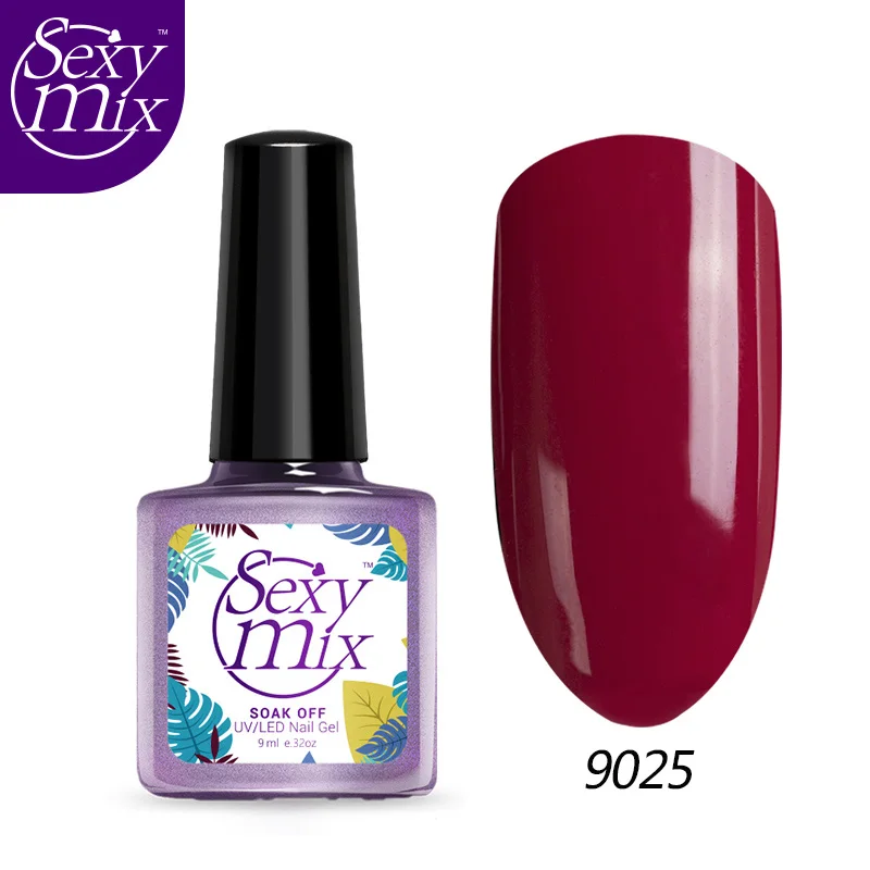 SEXYMIX 9 мл; Гель-лак для ногтей лак био-Гели Soak Off Nail Art полу Перманентный лак для ногтей Led Hybrid, лак для ногтей, длительного действия, UV гель эмаль DIY гель для дизайна - Цвет: 9025