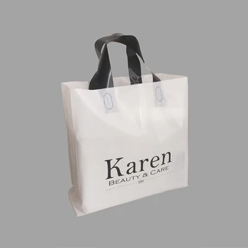 

Hot Sale 500pcs/lot Custom Gift Bags Packaging Handles Plastic Bag for Gifts Wedding Decoration Event Festival Favor for shop