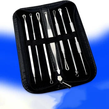 

7PCS Blackhead Pimple Blemish Comedone Acne Extractor Remover Tool Set Kit Face Care