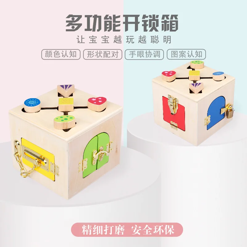 

ENLIGHTEN Teaching Aids Early Education ENLIGHTEN Child Lock Game Educational Hand-Eye Coordination wan ju suo Montessori Teachi